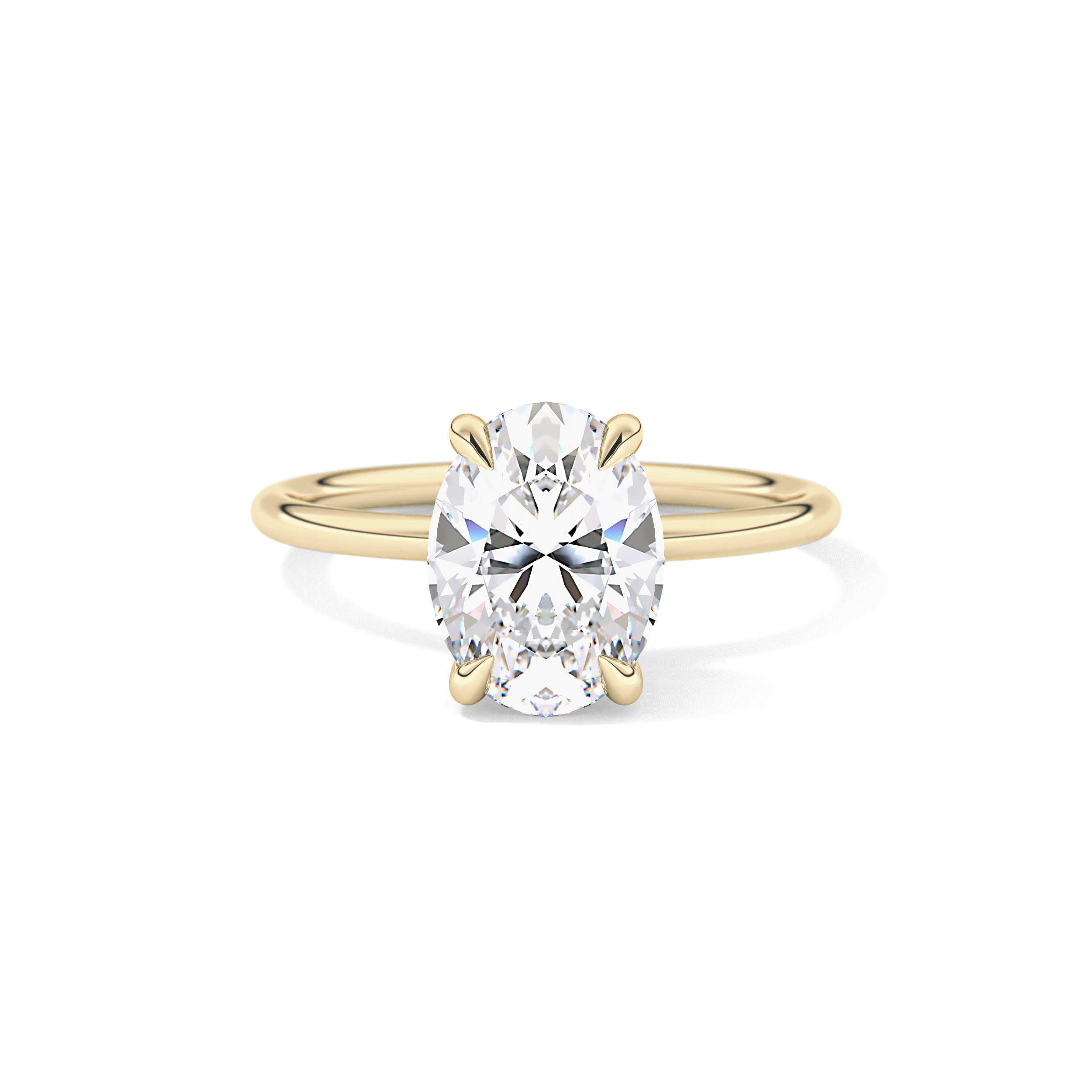 Oval Hidden Halo Lab Grown Diamond Engagement Ring