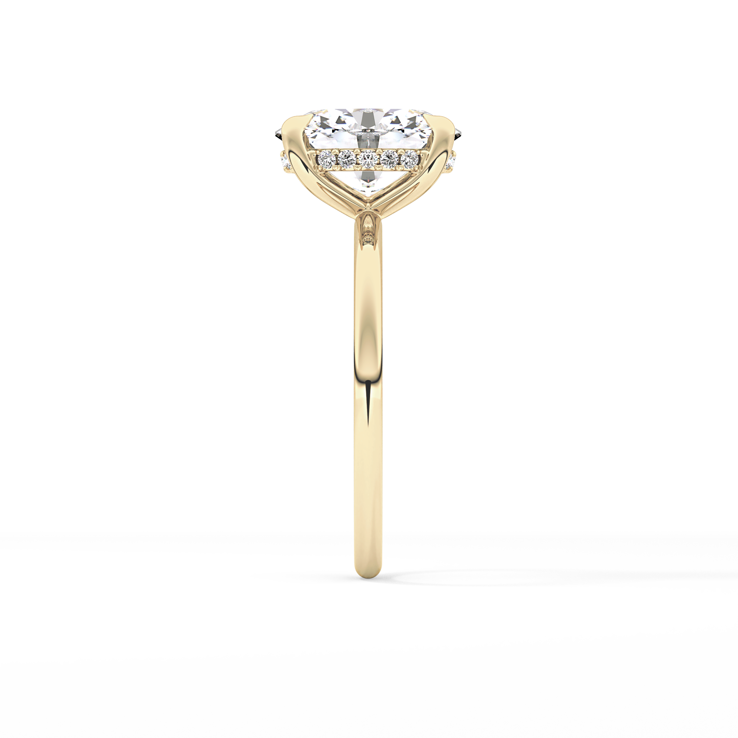 Oval Hidden Halo Lab Grown Diamond Engagement Ring