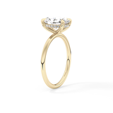 Oval Hidden Halo Lab Grown Diamond Engagement Ring