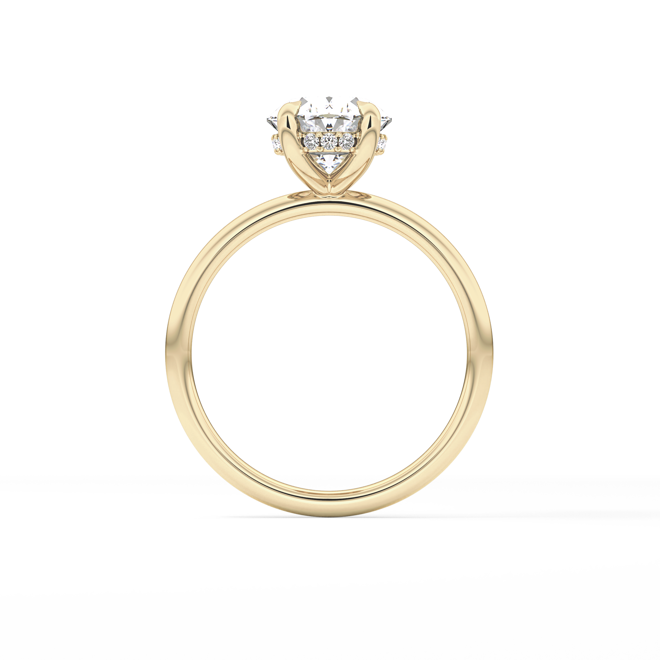 Oval Hidden Halo Lab Grown Diamond Engagement Ring