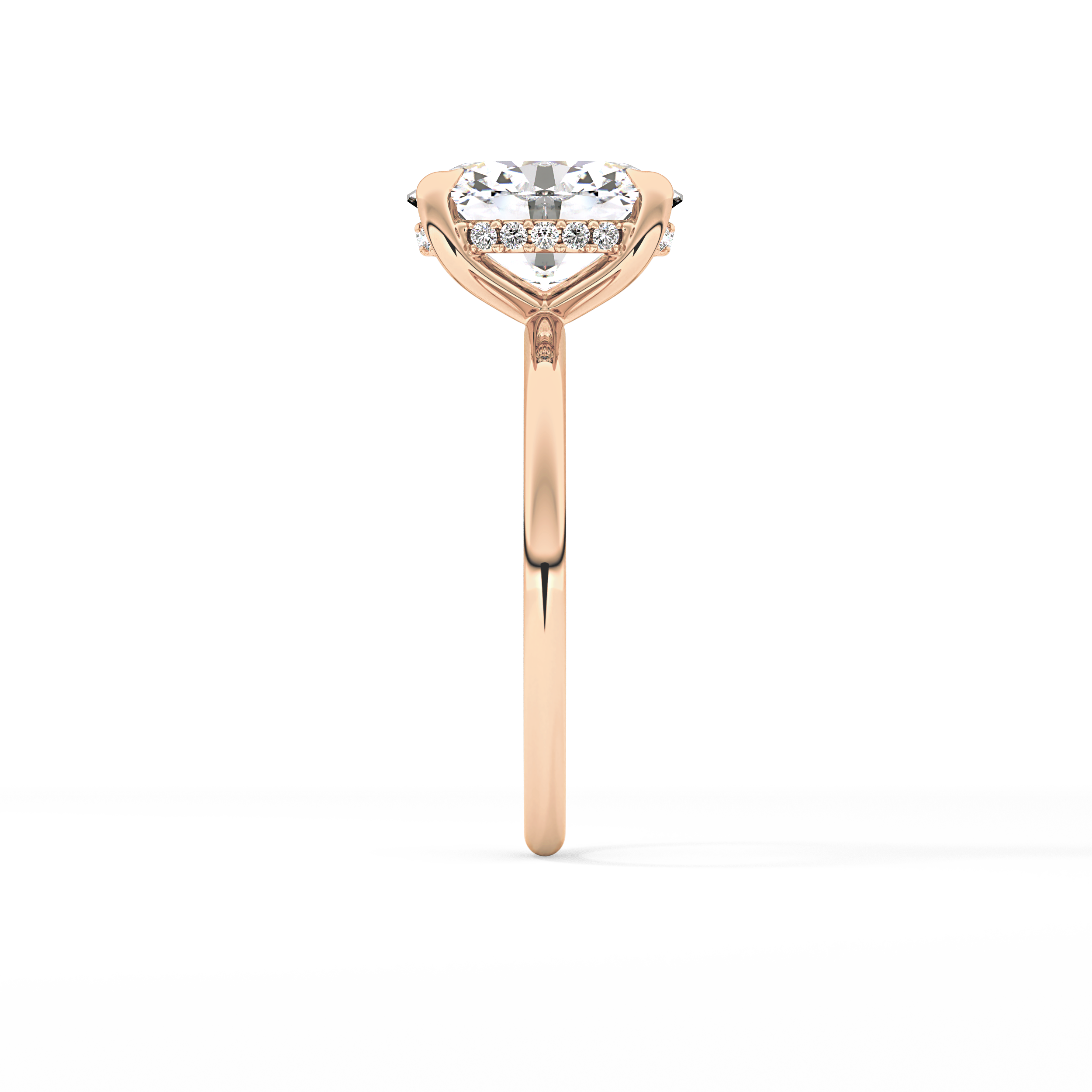 Oval Hidden Halo Lab Grown Diamond Engagement Ring