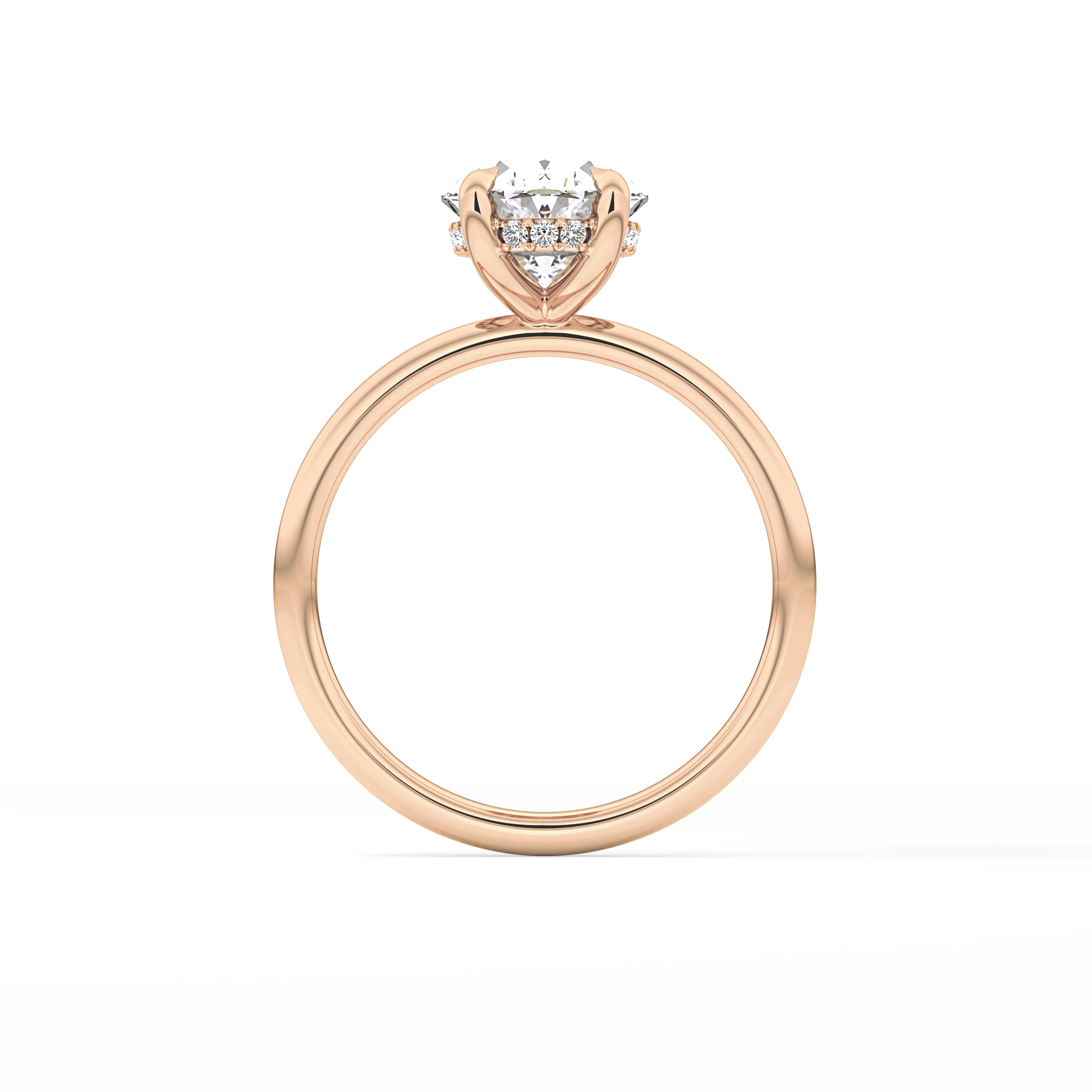 Oval Hidden Halo Lab Grown Diamond Engagement Ring
