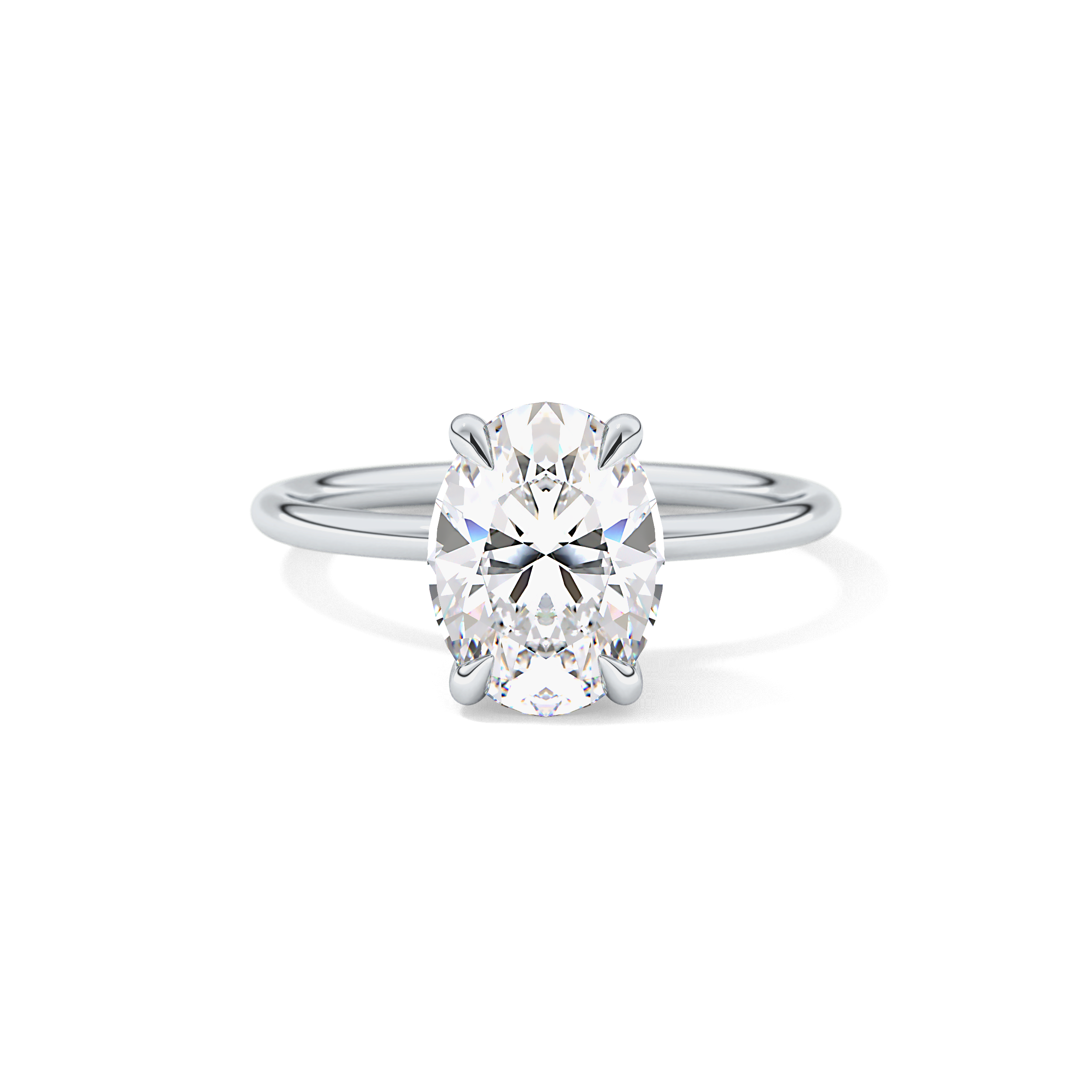 Oval Hidden Halo Lab Grown Diamond Engagement Ring