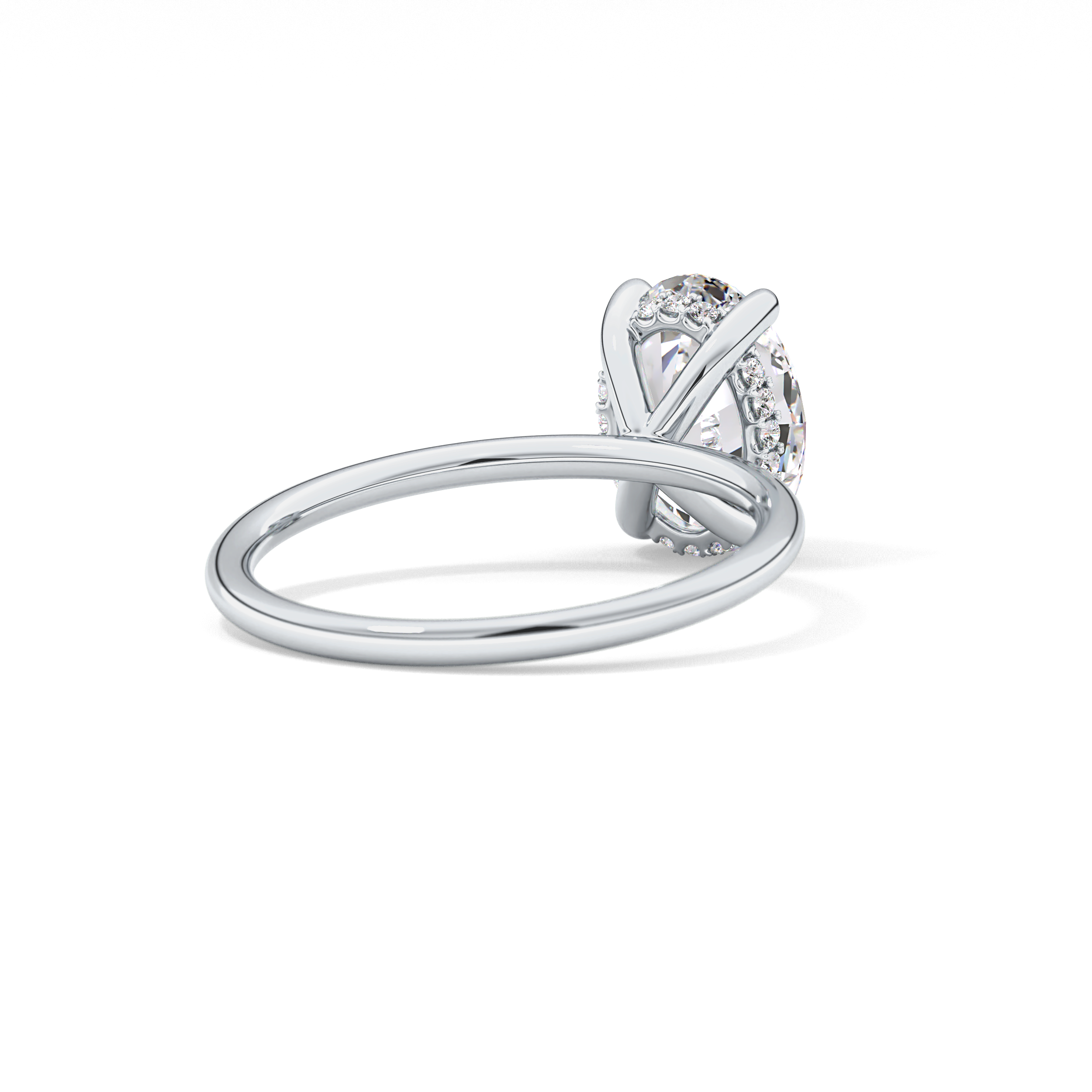 Oval Hidden Halo Lab Grown Diamond Engagement Ring