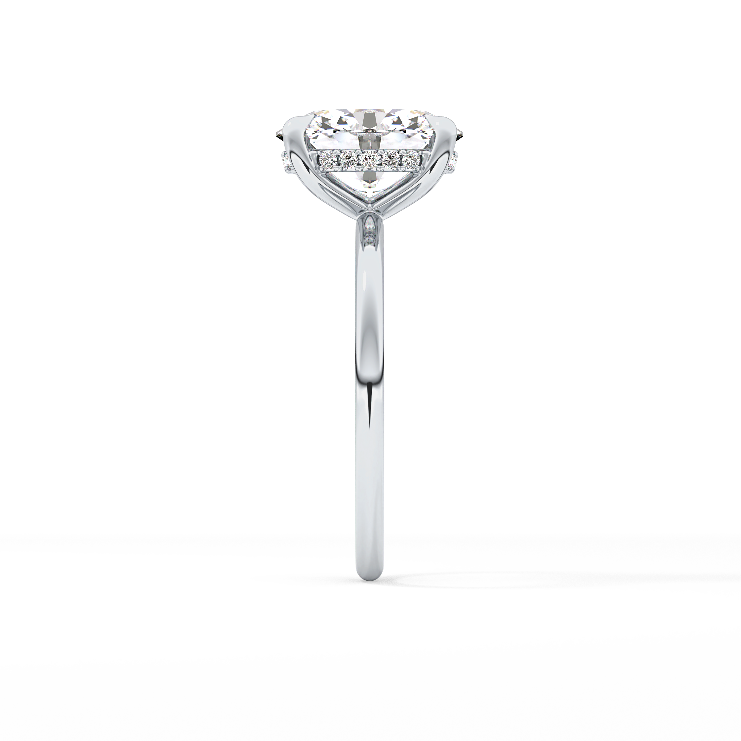 Oval Hidden Halo Lab Grown Diamond Engagement Ring