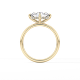 East West Oval Hidden Halo Lab Grown Diamond Engagement Ring