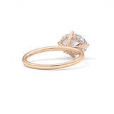 East West Oval Hidden Halo Lab Grown Diamond Engagement Ring