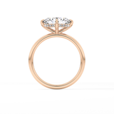 East West Oval Hidden Halo Lab Grown Diamond Engagement Ring