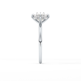 East West Oval Hidden Halo Lab Grown Diamond Engagement Ring