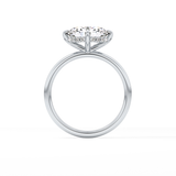 East West Oval Hidden Halo Lab Grown Diamond Engagement Ring