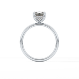 Emerald Hidden Halo Lab Grown Diamond  Engagement Ring