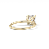 Cushion Hidden Halo Lab Grown Diamond Engagement Ring