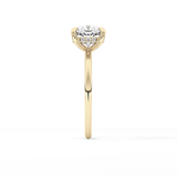 Cushion Hidden Halo Lab Grown Diamond Engagement Ring