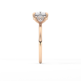 Cushion Hidden Halo Lab Grown Diamond Engagement Ring