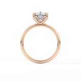 Cushion Hidden Halo Lab Grown Diamond Engagement Ring
