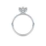 Cushion Hidden Halo Lab Grown Diamond Engagement Ring