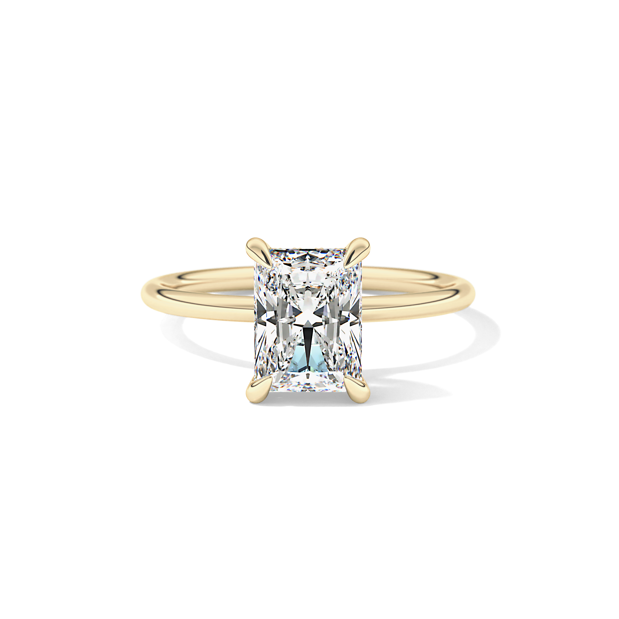 Radiant Hidden Halo Lab Grown Diamond Engagement Ring