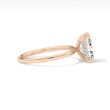 Radiant Hidden Halo Lab Grown Diamond Engagement Ring