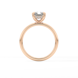Radiant Hidden Halo Lab Grown Diamond Engagement Ring
