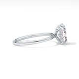 Radiant Hidden Halo Lab Grown Diamond Engagement Ring