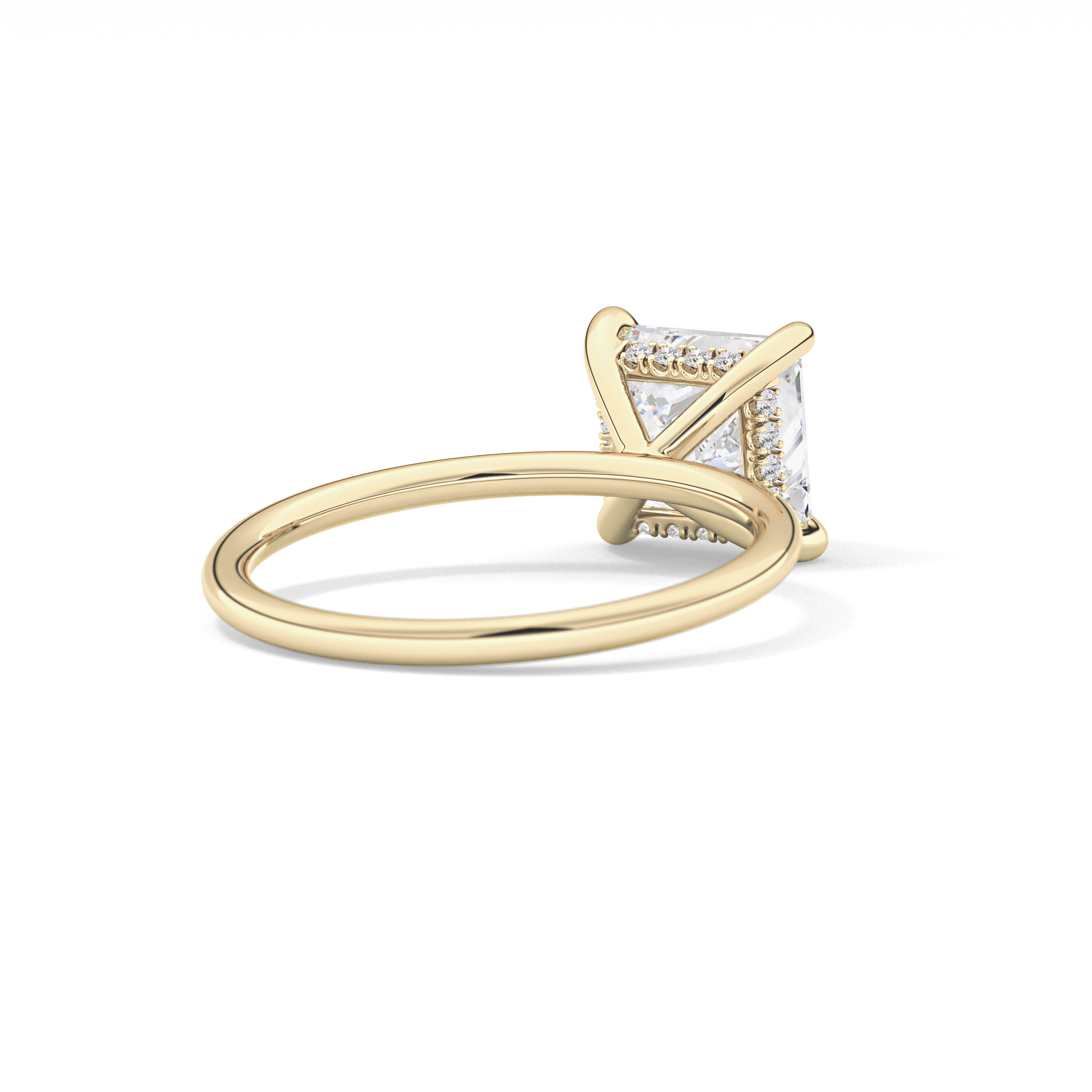 Princess Hidden Halo Lab Grown Diamond Engagement Ring