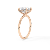 Princess Hidden Halo Lab Grown Diamond Engagement Ring