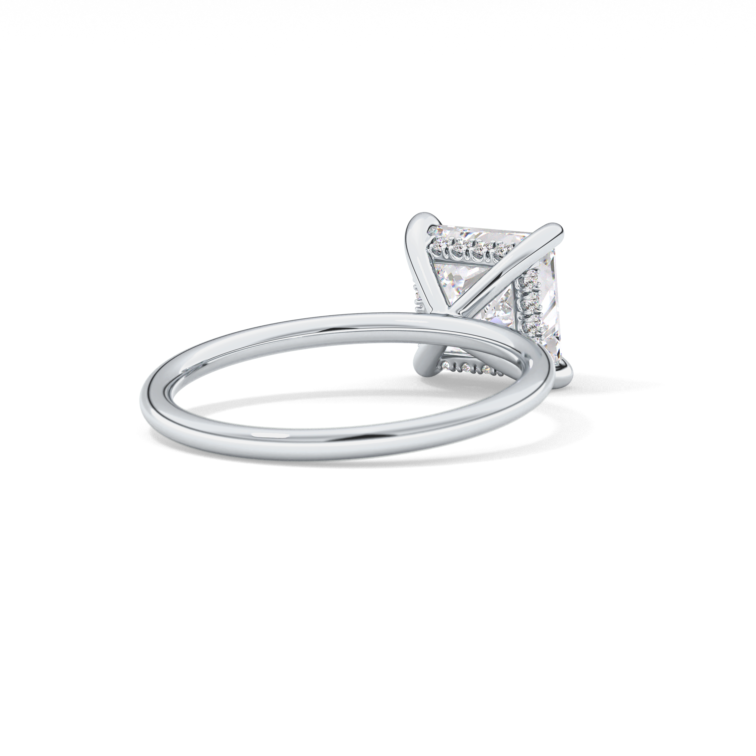 Princess Hidden Halo Lab Grown Diamond Engagement Ring