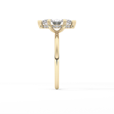 Marquise Hidden Halo Lab Grown Diamond Engagement Ring