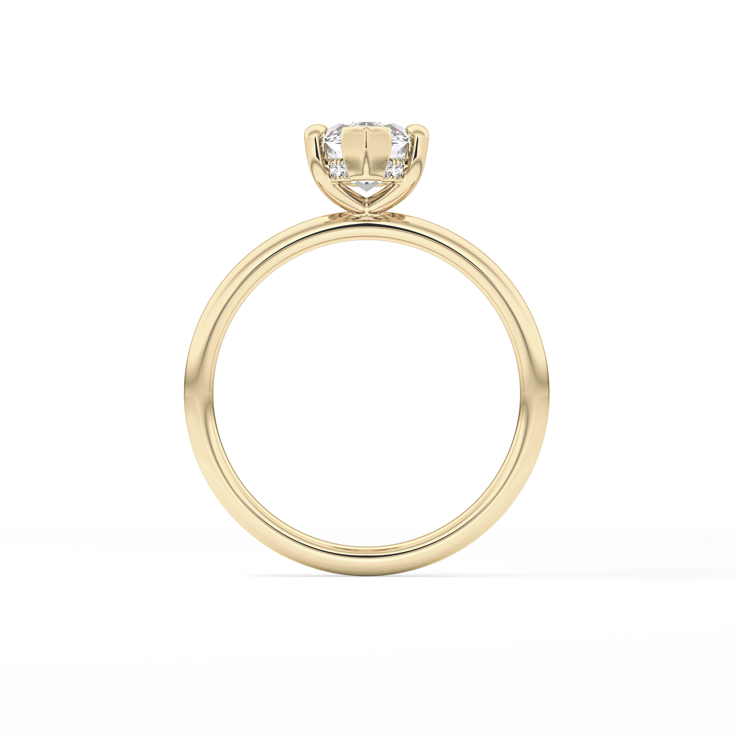 Marquise Hidden Halo Lab Grown Diamond Engagement Ring
