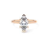 Marquise Hidden Halo Lab Grown Diamond Engagement Ring