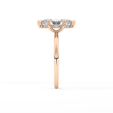 Marquise Hidden Halo Lab Grown Diamond Engagement Ring