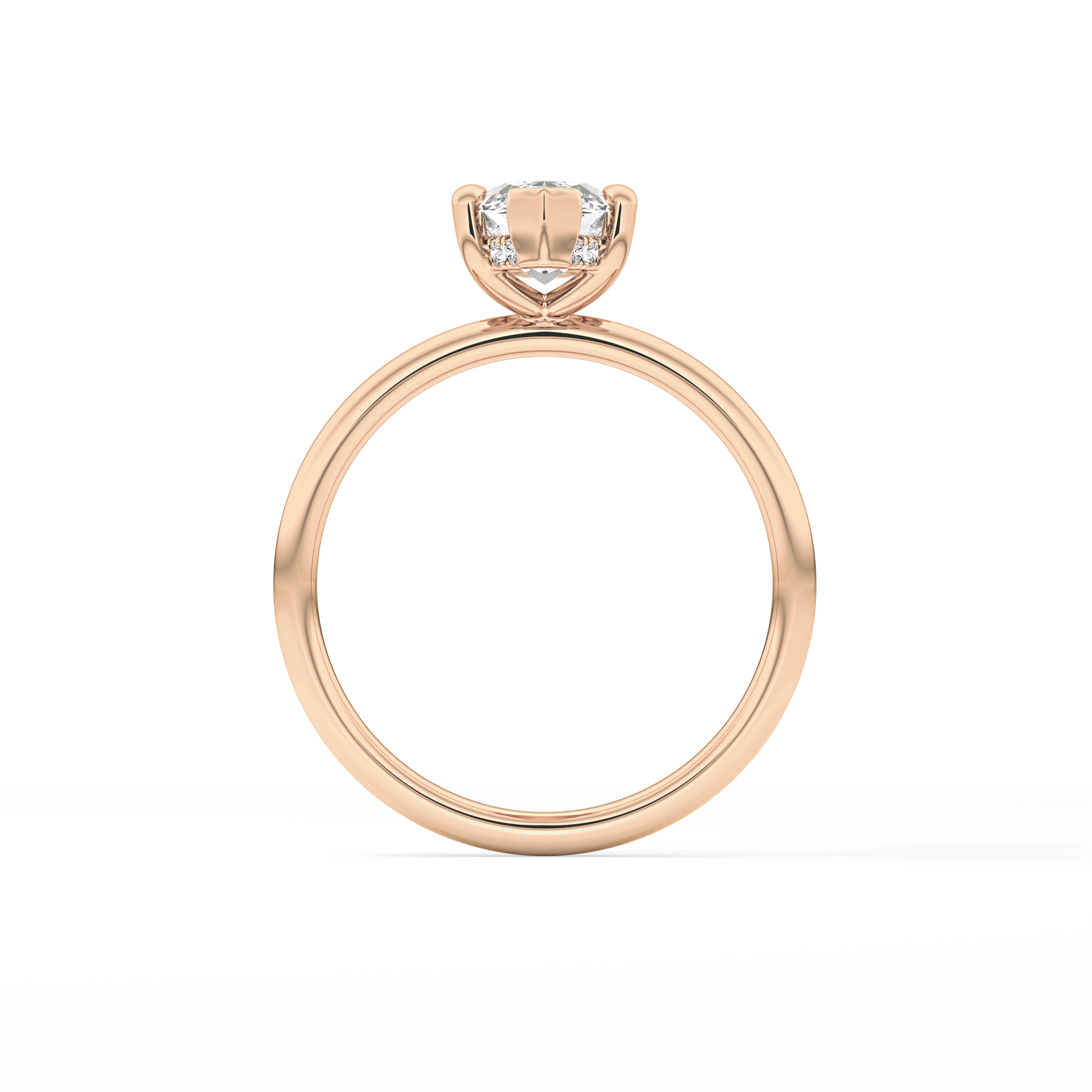 Marquise Hidden Halo Lab Grown Diamond Engagement Ring