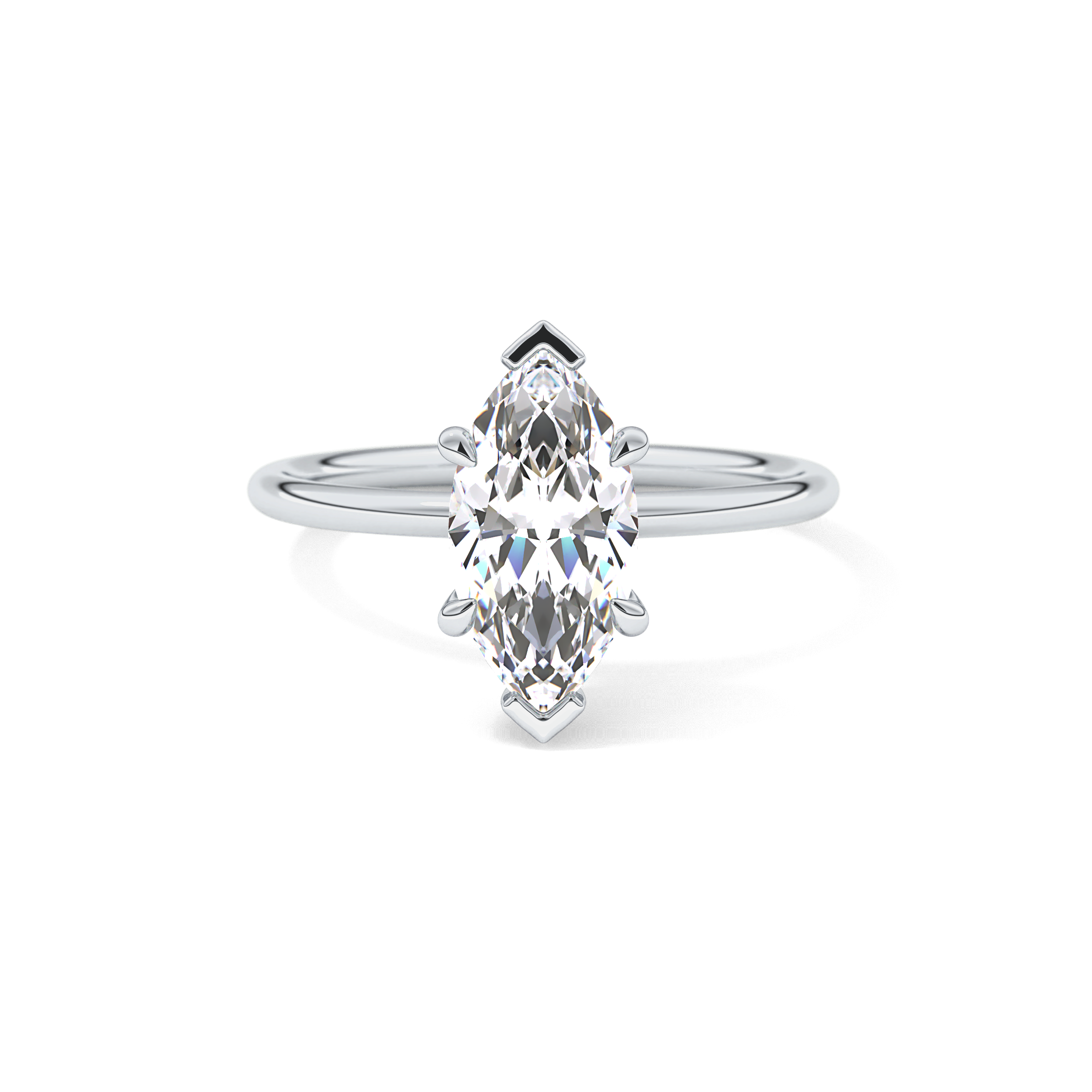 Marquise Hidden Halo Lab Grown Diamond Engagement Ring