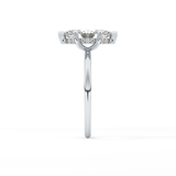 Marquise Hidden Halo Lab Grown Diamond Engagement Ring