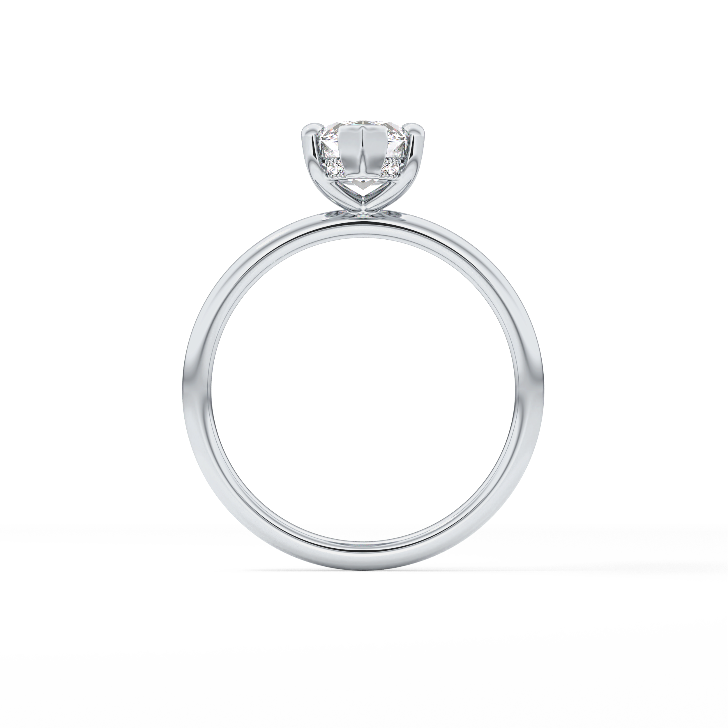 Marquise Hidden Halo Lab Grown Diamond Engagement Ring