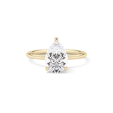 Pear Hidden Halo Lab Grown Diamond Engagement Ring