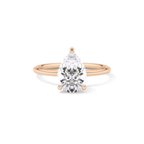 Pear Hidden Halo Lab Grown Diamond Engagement Ring