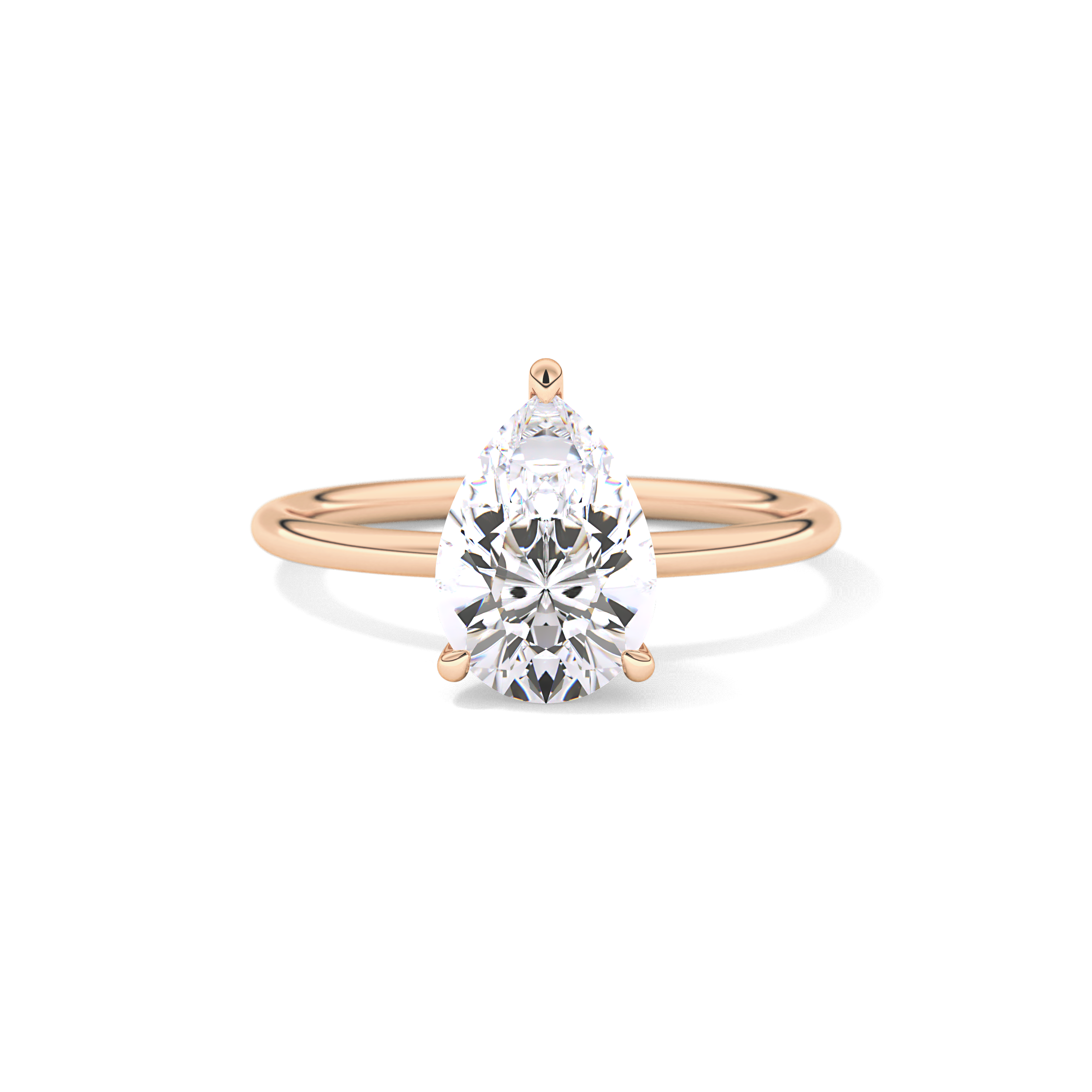 Pear Hidden Halo Lab Grown Diamond Engagement Ring