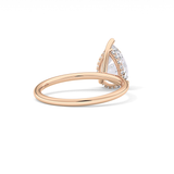 Pear Hidden Halo Lab Grown Diamond Engagement Ring