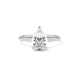 Pear Hidden Halo Lab Grown Diamond Engagement Ring