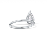 Pear Hidden Halo Lab Grown Diamond Engagement Ring