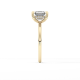 Asscher Hidden Halo Lab Grown Diamond Engagement Ring