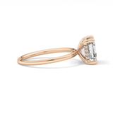 Asscher Hidden Halo Lab Grown Diamond Engagement Ring