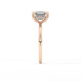 Asscher Hidden Halo Lab Grown Diamond Engagement Ring