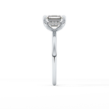 Asscher Hidden Halo Lab Grown Diamond Engagement Ring