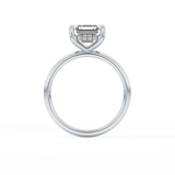 Asscher Hidden Halo Lab Grown Diamond Engagement Ring