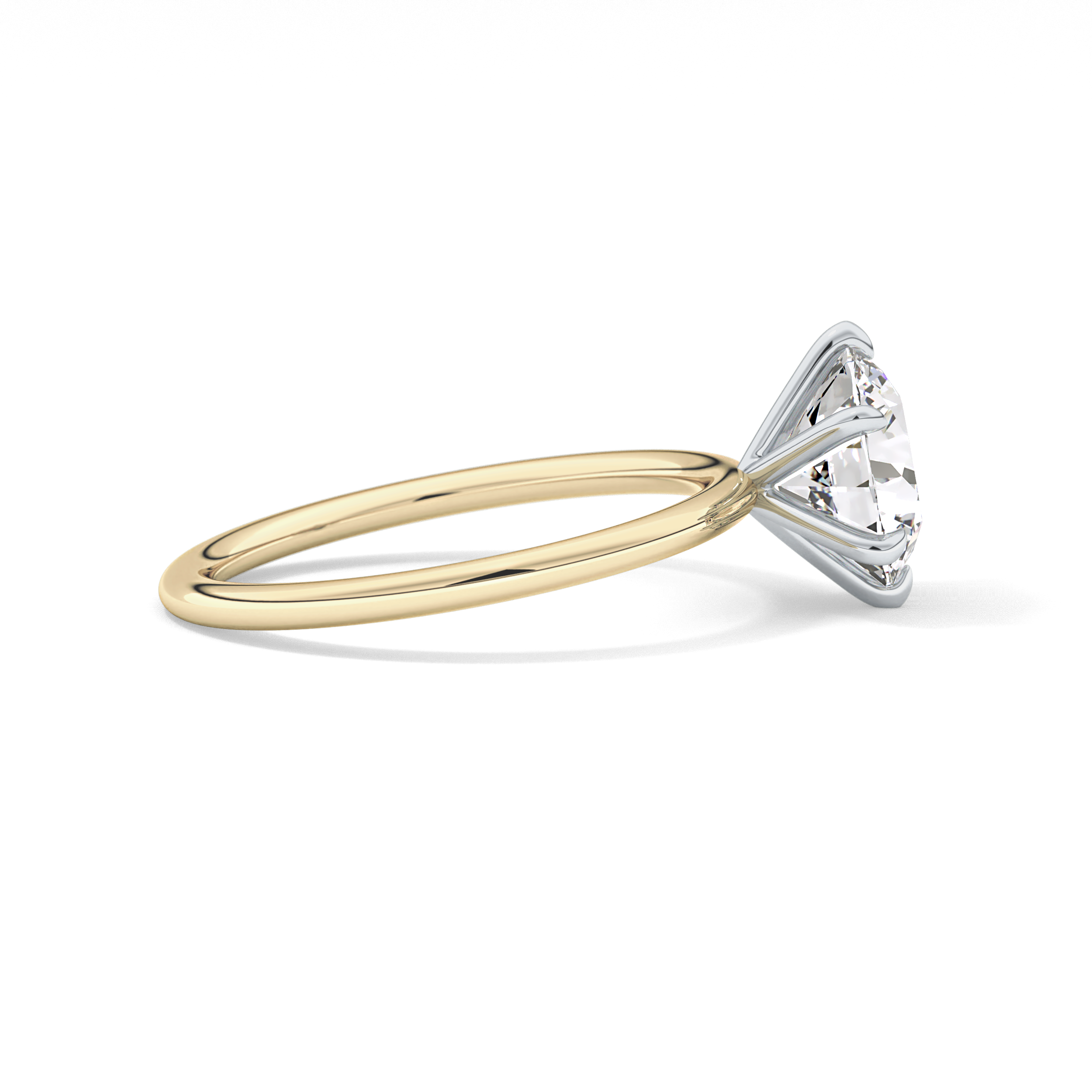 Round Solitaire Lab Grown Diamond Engagement Ring