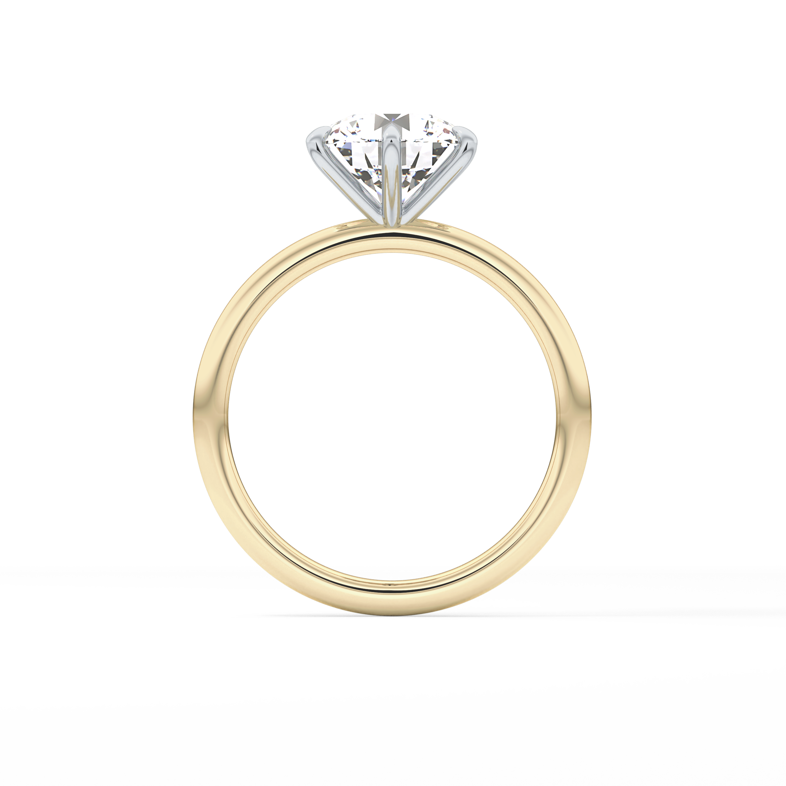 Round Solitaire Lab Grown Diamond Engagement Ring