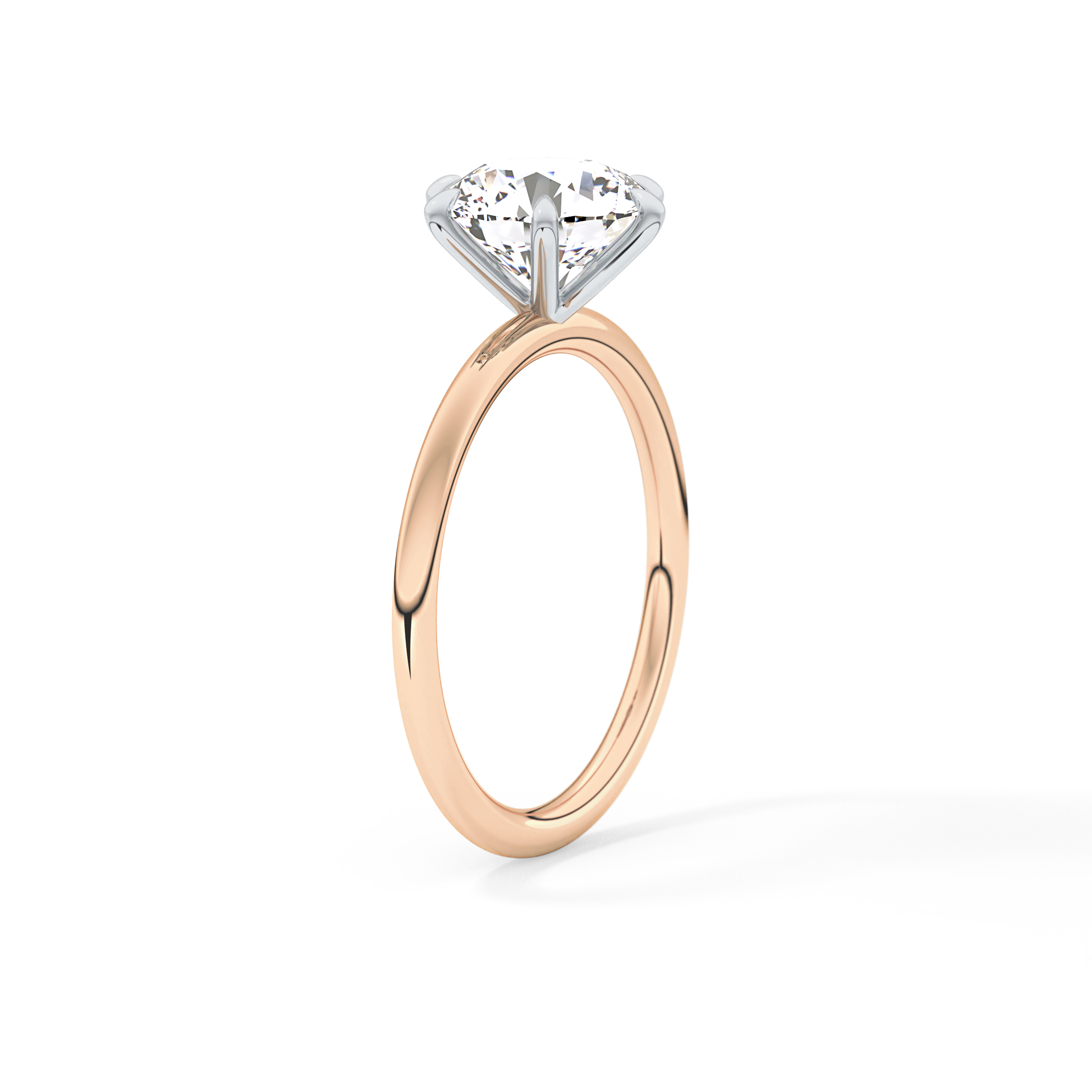 Round Solitaire Lab Grown Diamond Engagement Ring