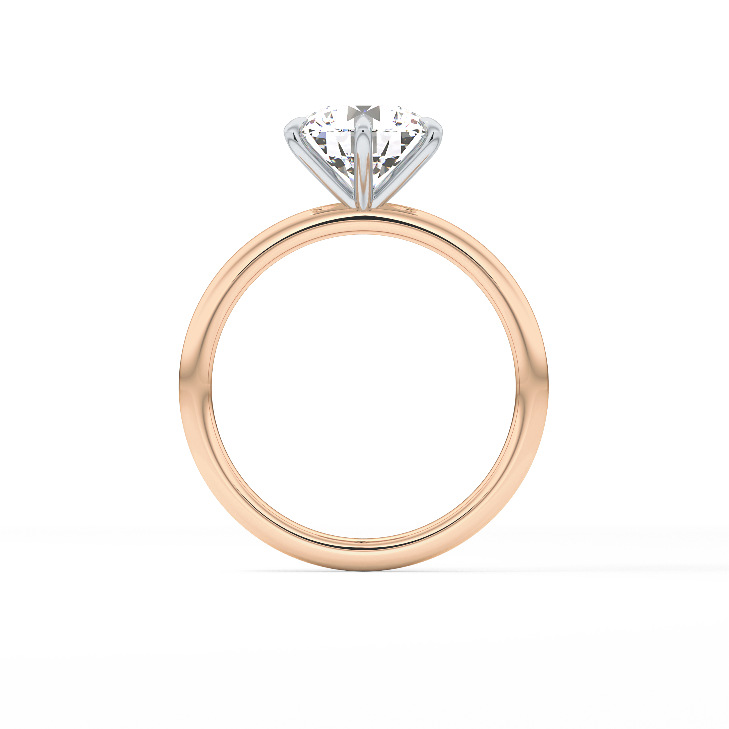 Round Solitaire Lab Grown Diamond Engagement Ring